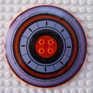 50990apb01 – Dish 10 x 10 Inverted (Radar) – Hollow Studs with Black and Gray Concentric Circles Pattern