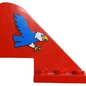 3587pb01 – Tail with Rounded Top with Blue Eagle Pattern on Both Sides (Stickers) – Sets 6345 / 6615
