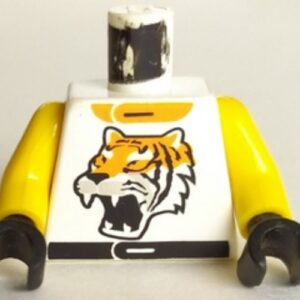 973pb0051c01 – Torso Racers Race Tiger Pattern / Yellow Arms / Black Hands