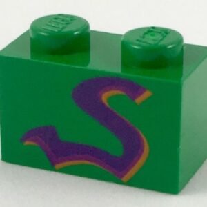 3004px5 – Brick 1 x 2 with Purple Snake Pattern