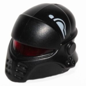 18684c01pb01 – Minifigure, Headgear Helmet SW Inquisitor with Trans-Red Visor with White Side Insignia Pattern