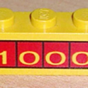 3622pb006 – Brick 1 x 3 with '1000' on Red Background Pattern on Both Sides