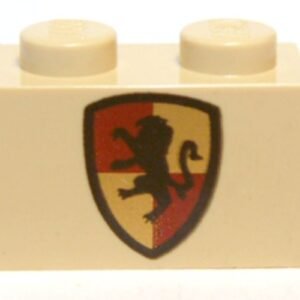 3004px11 – Brick 1 x 2 with HP Gryffindor Shield Pattern