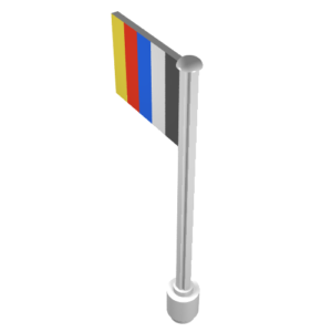 3596p01 – Flag on Flagpole, Straight with Stripes Pattern