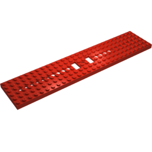 4093a – Train Base 6 x 28 with 3 Round Holes Each End and 1 x 2 Cutouts