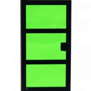 x39c03 – Door 1 x 4 x 6 with 3 Panes and Square Handle with Fixed Trans-Green Glass
