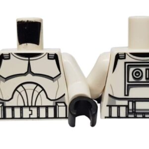 973pb0510c01 – Torso SW Armor Clone Trooper Pattern (Clone Wars) / White Arms / Black Hands