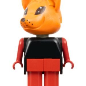 fab5e – Fabuland Fox – Freddy Fox, Red Legs, Black Top