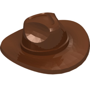 13565 – Minifigure, Headgear Hat, Very Wide Brim, Outback Style (Fedora)