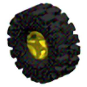 4624c03 – Wheel 8mm D. x 6mm with Black Tire 21mm D. x 9mm Offset Tread Medium (4624 / 4084)