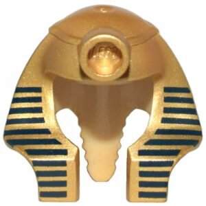 x177pb01 – Minifigure, Headgear Headdress Mummy with Dark Blue Stripes on Metallic Gold Pattern