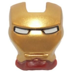 10908pb01 – Minifigure, Visor Top Hinge with Gold Face Shield and White Eyes Pattern