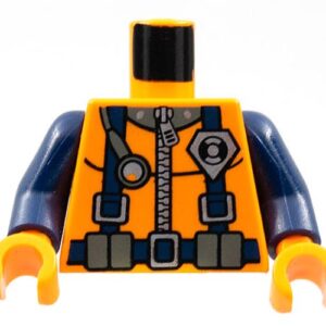 973pb0302c01 – Torso Rescue Coast Guard Logo Pattern / Dark Blue Arms / Orange Hands