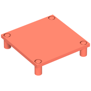 6965 – Scala Platform / Table 7 x 7 x 1 1/3 with 4 Legs