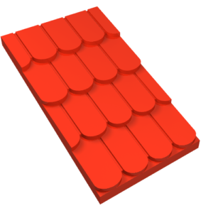 787c01 – Fabuland Roof Support Slope, 6 x 2 with Red Fabuland Roof Slope without Chimney Hole (787 / 4323)