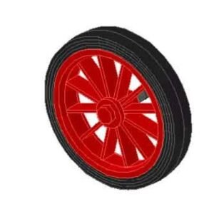 35c01 – Wheel Spoked Large with Black Tire Smooth – Large Solid (35 / 36)