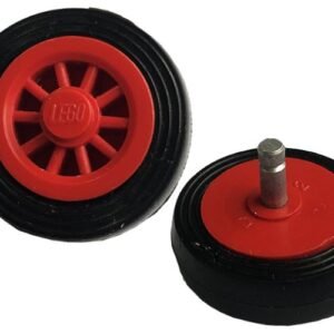 bb0019c01 – Wheel Spoked 2 x 2 with Stud with Black Tire Smooth – Small Solid (bb0019 / 132old)