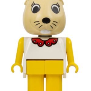 fab3d – Fabuland Rabbit – Bonnie Bunny, Tan Head, Yellow Legs and Arms, White Top with Red Collar