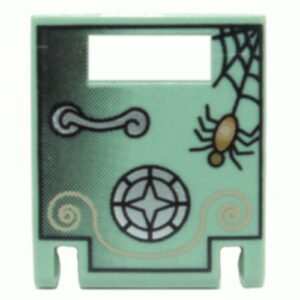 4346px7 – Container, Box 2 x 2 x 2 Door with Slot with Silver Safe Handle and Dial, Spider, and Black Web Pattern