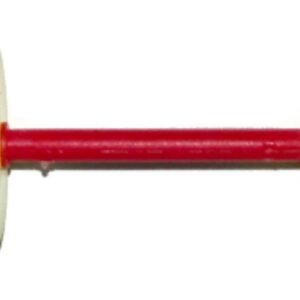 fabwheel2 – Wheel Pair Large with Center Stud with Fixed Red Axle (Fabuland)