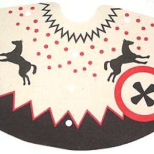 x172px1 – Cloth Tepee Cover with Black Edge and Horses Pattern