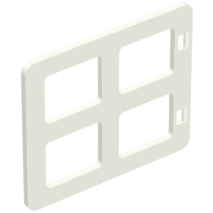 90265 – Duplo Door / Window Pane 1 x 4 x 3 with 4 Same Size Panes Square Corners