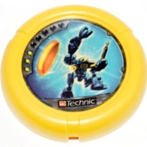 32171pb026 – Throwing Disk with Throwbot Scuba / Slizer Sub 3 Pips, LEGO Technic Logo, and Robot Throwing Disk Pattern