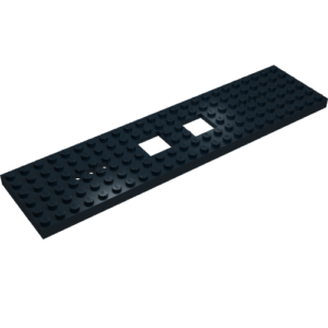 92088 – Train Base 6 x 24 with 2 Square Cutouts and 3 Round Holes Each End, Reinforced on Bottom