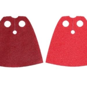 19888pb01 – Minifigure Cape Cloth, Standard – Spongy Stretchable Fabric – 3.9cm Height with Dark Red and Red Sides