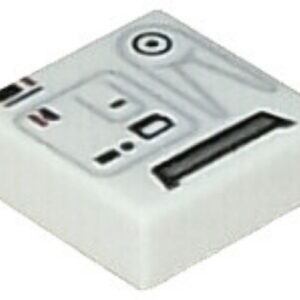 3070pb083 – Tile 1 x 1 with SW Snowtrooper Backpack Pattern