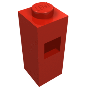 15444 – Brick, Modified 1 x 1 x 2 with Square Hole