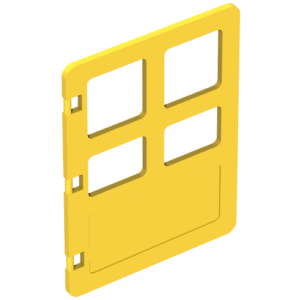 2205 – Duplo Door / Window Pane 1 x 4 x 4 with Four Panes Different Sizes