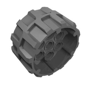 22410 – Wheel Hard Plastic, Treaded with 7 Pin Holes (37mm D. x 22mm)