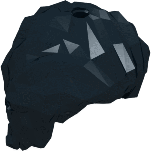 28705 – Mini Doll, Hair Long Wavy, Bangs Swept Back with Hole on Top and Side – Flexible Rubber