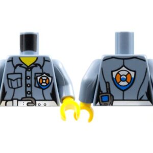 973pb2775c01 – Torso Coast Guard Female Shirt with Buttons, Pockets, White Belt and Badge Pattern / Sand Blue Arms / Yellow Hands