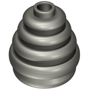 35574 – Cone 2 x 2 x 1 2/3 with Stacked Rings (Beehive / Cotton Candy)