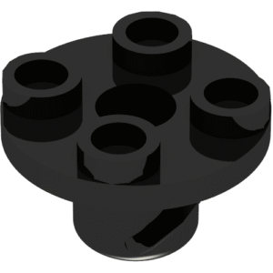 50407 – Plate, Round 2 x 2 Thin with Rotation Stem and Screw