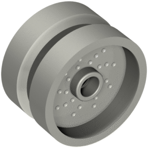 66727 – Wheel 18mm D. x 12mm with Pin Hole and Stud, Dotted Brake Rotor Lines